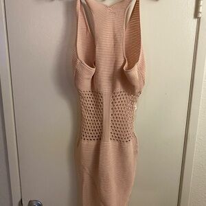 Elegant Pink Sleeveless Dress